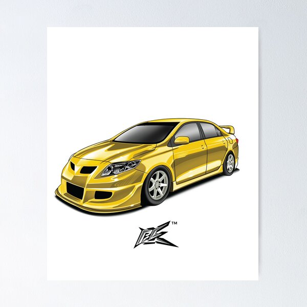 Item preview, toyota corolla e150 yellow  designed and sold by NaquashM.