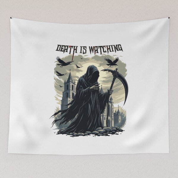 Item preview, Grim Reaper – Death Is Watching Gothic Horror Artwork designed and sold by akhdesigns7.