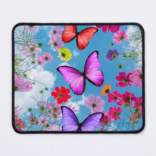 Item preview, Super-Colorful Wildflowers with Overlaid Graphic Butterflies designed and sold by CountyKent.