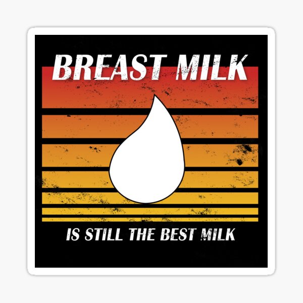 Item preview, Breast Milk is still the Best Milk (retro orange distressed) designed and sold by WordyDreams.