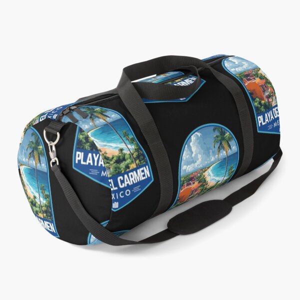 Item preview, Playa del Carmen in Quintana Roo Mexico Retro Travel Art Badge designed and sold by MaateoDesign.
