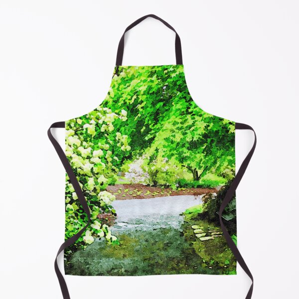 Item preview, Tranquil garden path surrounded by lush green foliage designed and sold by GestaltImagery.