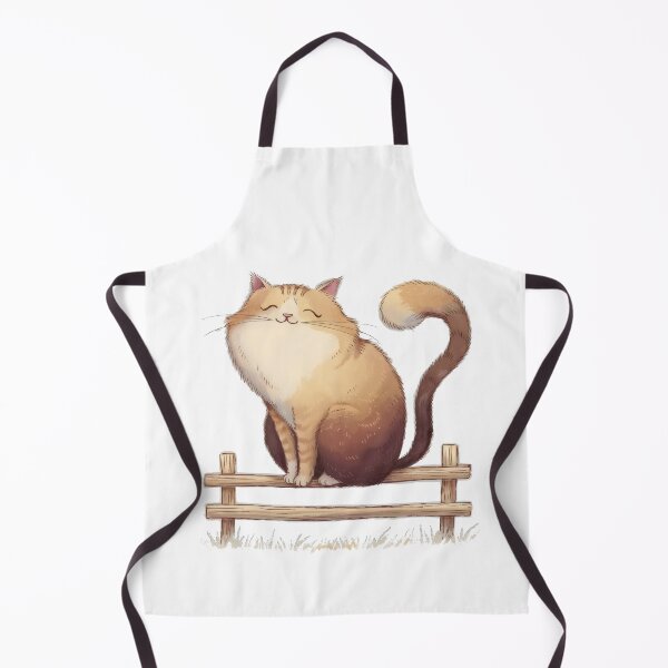 Item preview, Cute Cat Sitting on a Fence - Peaceful Moment in Nature designed and sold by Cherry-Cat.