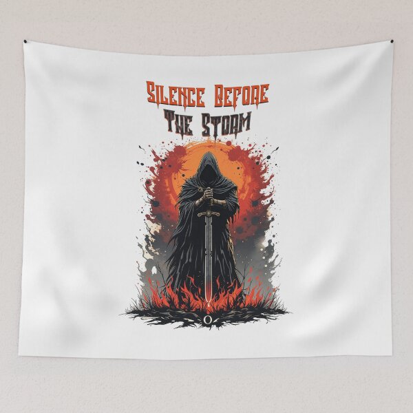 Item preview, Hooded Warrior – Silence Before The Storm Dark Fantasy designed and sold by akhdesigns7.