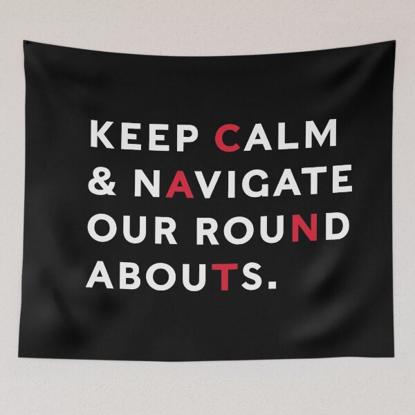 Item preview, Keep Calm and Navigate Our Roundabouts designed and sold by colourfind.