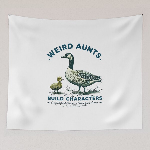 Item preview, "Weird Aunts Build Characters" – Funny Aunt Gift with Duck & Goose Design for T-Shirts & Mugs designed and sold by Colorful-Garden.