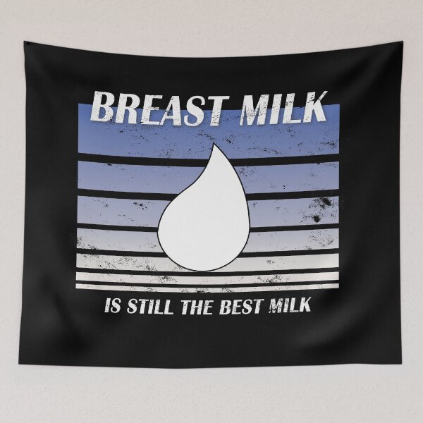 Item preview, Breast Milk is still the Best Milk (retro blue distressed) designed and sold by WordyDreams.