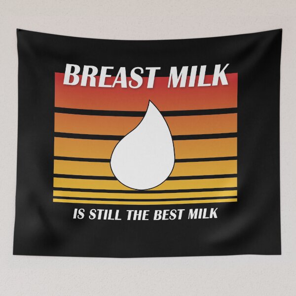 Item preview, Breast Milk is still the Best Milk (retro orange) designed and sold by WordyDreams.