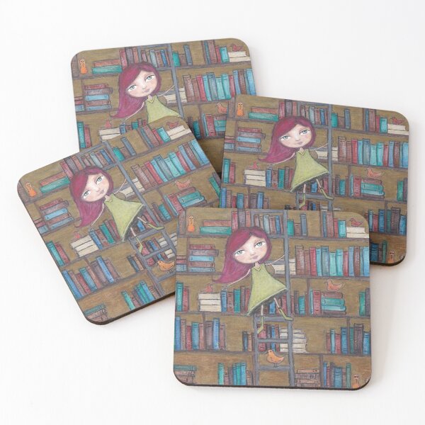 Item preview, Library Girl Books and Birds designed and sold by peaceofpistudio.