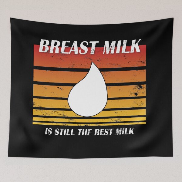 Item preview, Breast Milk is still the Best Milk (retro orange distressed) designed and sold by WordyDreams.