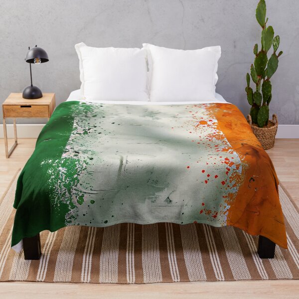 Item preview, Irish Grunge Flag – Distressed Vintage Ireland Flag Art designed and sold by WallArt01.