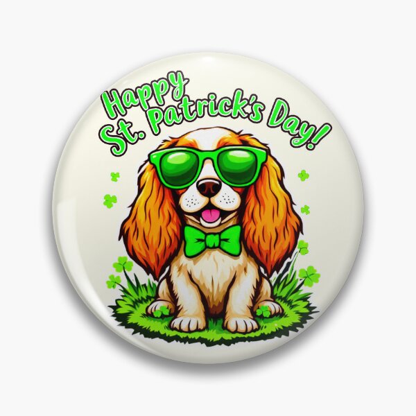 Item preview, St. Patrick’s Day Cavalier King Charles Spaniel designed and sold by SteadyRolling.