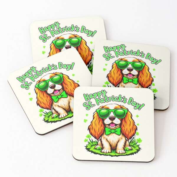 Item preview, St. Patrick’s Day Cavalier King Charles Spaniel designed and sold by SteadyRolling.