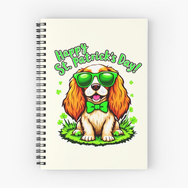 Item preview, St. Patrick’s Day Cavalier King Charles Spaniel designed and sold by SteadyRolling.