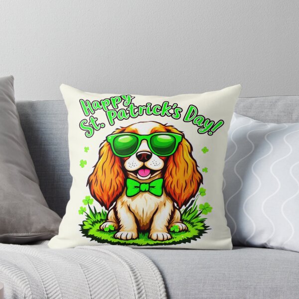Item preview, St. Patrick’s Day Cavalier King Charles Spaniel designed and sold by SteadyRolling.