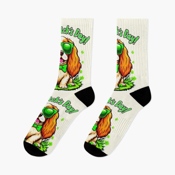 Item preview, St. Patrick’s Day Cavalier King Charles Spaniel designed and sold by SteadyRolling.