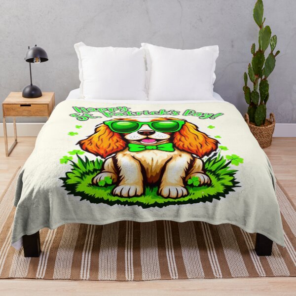 Item preview, St. Patrick’s Day Cavalier King Charles Spaniel designed and sold by SteadyRolling.