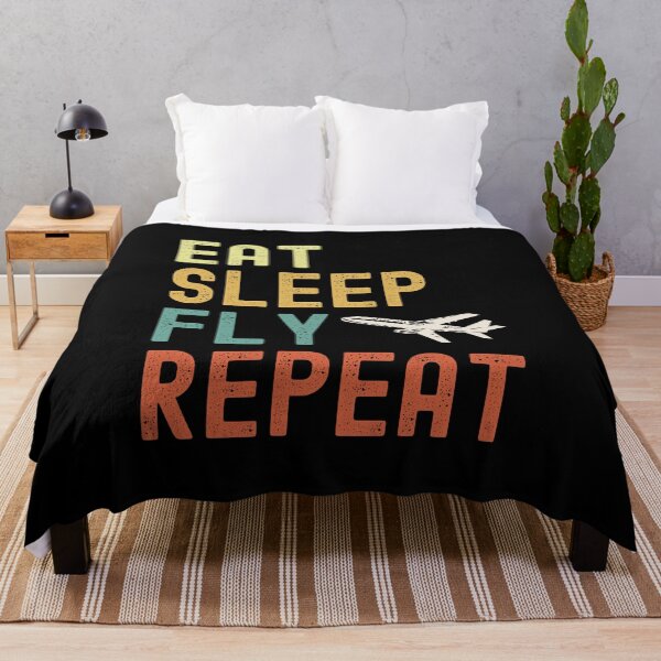 Item preview, Airline Pilot Eat Sleep Fly Repeat Aviation Quote designed and sold by eclecTEEq.
