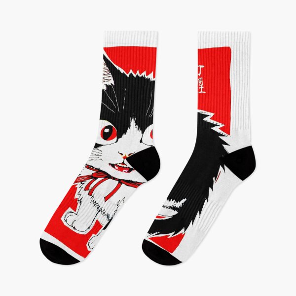 Item preview, Crazy cute funny cat in japan style manga anime ink drawing designed and sold by VonKalt.