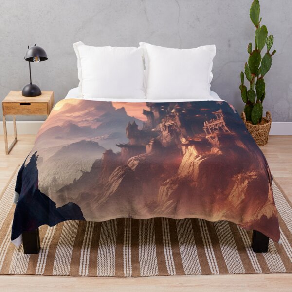 Item preview, Castle in the Mountains - Dark Fantasy Art concept designed and sold by Delerat7.
