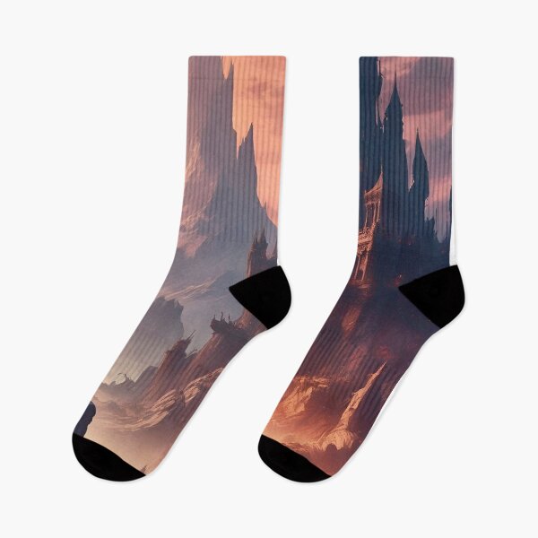 Item preview, Castle in the Mountains - Dark Fantasy Art concept designed and sold by Delerat7.