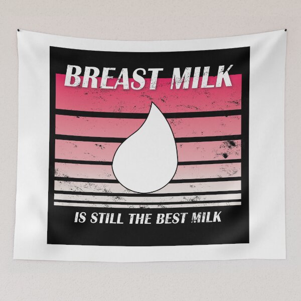 Item preview, Breast Milk is still the Best Milk (retro pink distressed) designed and sold by WordyDreams.