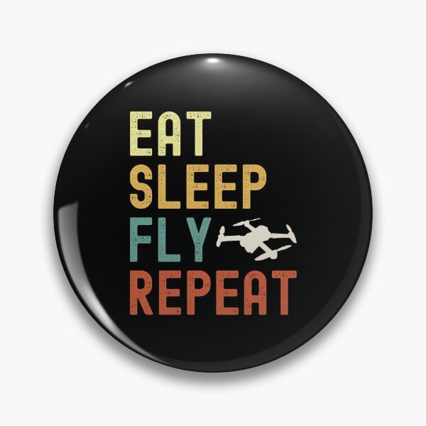 Item preview, Drone Pilot Eat Sleep Fly Repeat Aviator Quote designed and sold by eclecTEEq.