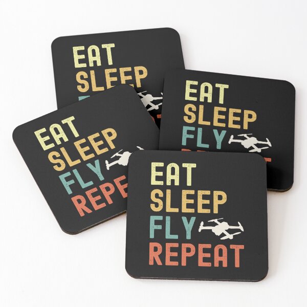 Item preview, Drone Pilot Eat Sleep Fly Repeat Aviator Quote designed and sold by eclecTEEq.