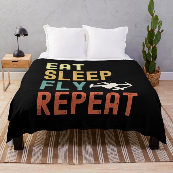 Item preview, Drone Pilot Eat Sleep Fly Repeat Aviator Quote designed and sold by eclecTEEq.
