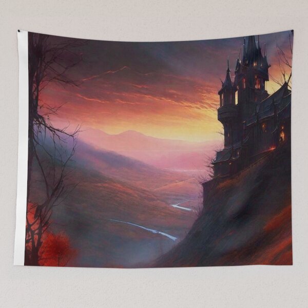 Artikelvorschau, Schloss auf dem Hügel – Dark Fantasy Art-Konzept entworfen und verkauft von Delerat7.