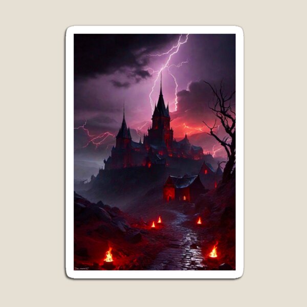 Item preview, Castle in the Storm - Dark Fantasy Art concept designed and sold by Delerat7.
