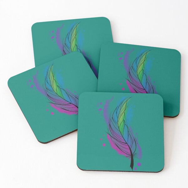 Item preview, Piuma colorata ad acquerello  designed and sold by Art17-.