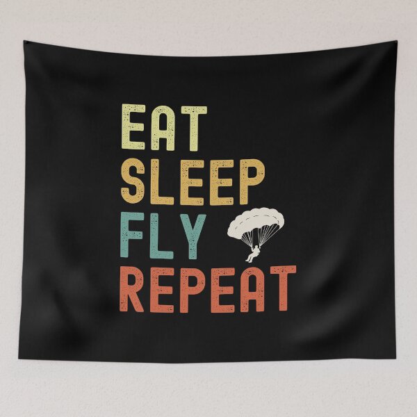 Item preview, Paraglider Eat Sleep Fly Repeat Funny Paragliding Quote designed and sold by eclecTEEq.