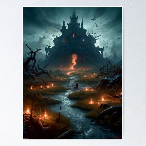 Item preview, Moonlight Moors - Dark Fantasy Art concept designed and sold by Delerat7.