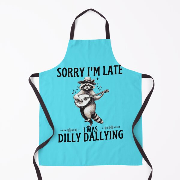 Item preview, Sorry I'm Late I Was Dilly Dallying, Funny Vintage Raccoon designed and sold by GroovyFusion.