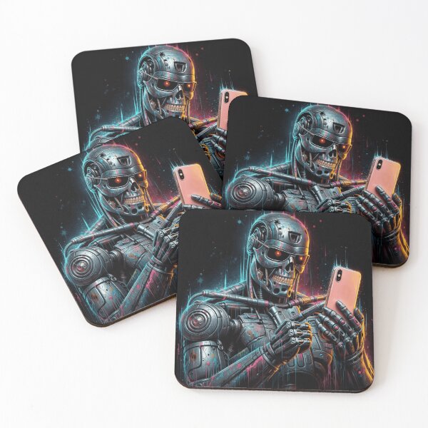 Item preview, FUTURISTIC ROBOT USING A SMARTPHONE designed and sold by origingallery.