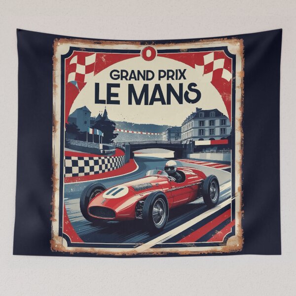 Item preview, Le Mans Grand Prix vintage retro poster designed and sold by ocusido.