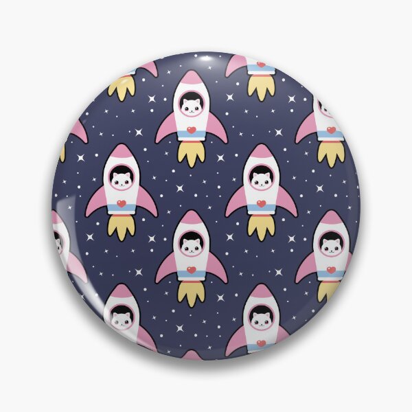 Item preview, Kawaii Space Rocket Cat Pattern  designed and sold by sasyall.