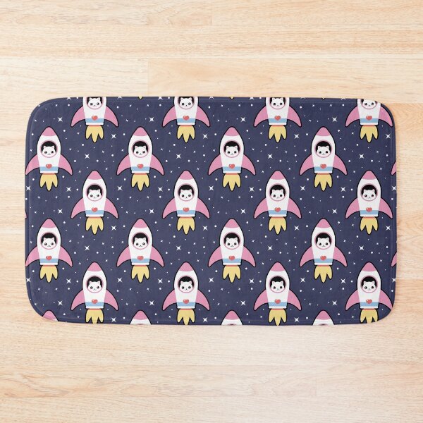 Item preview, Kawaii Space Rocket Cat Pattern  designed and sold by sasyall.