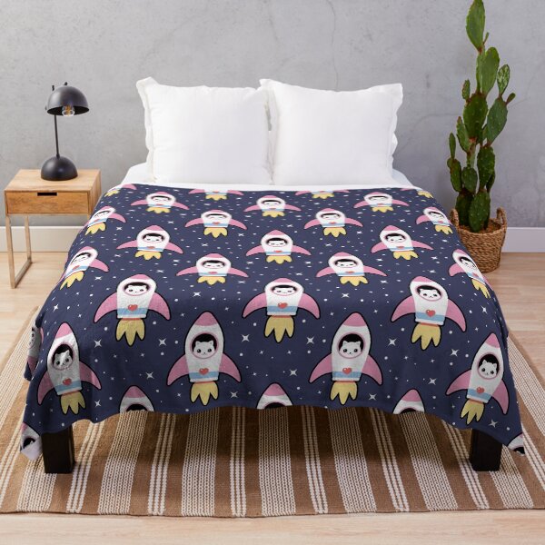 Item preview, Kawaii Space Rocket Cat Pattern designed and sold by sasyall.