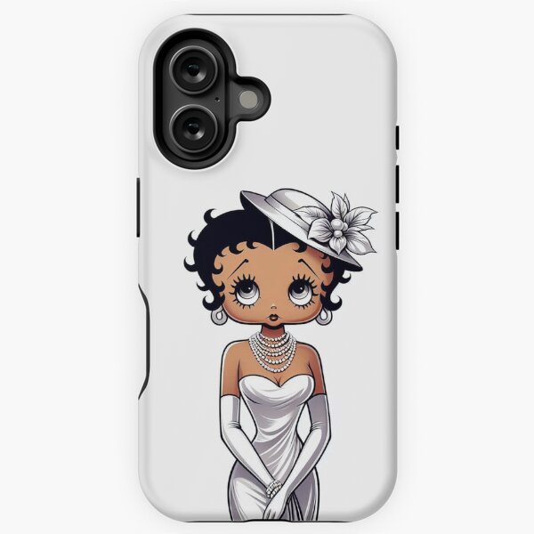 Item preview, Elegancia clásica: Betty Boop en blanco y perlas designed and sold by LyssasMindArt.