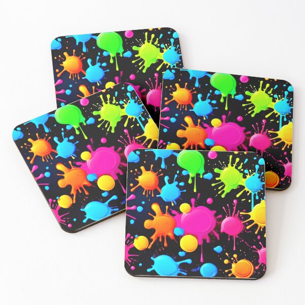 Item preview, Bold & Bright Paint Splashes designed and sold by Health And Fitness Posts e-Store.