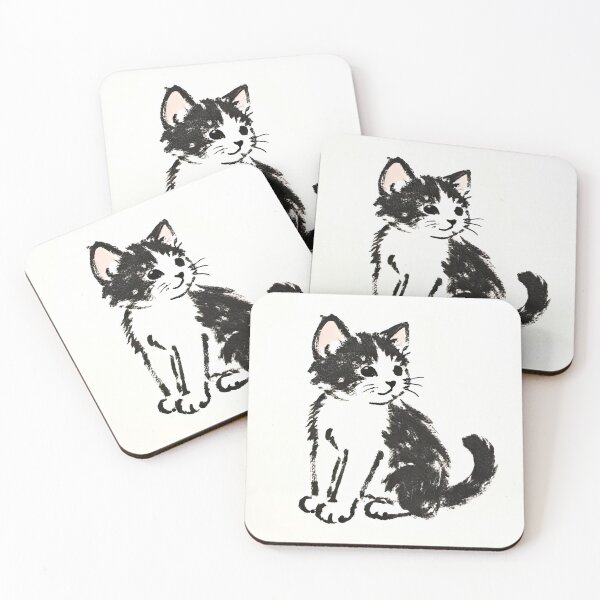 Item preview, Cute Kitten Ink Sketch designed and sold by SunkenCost.