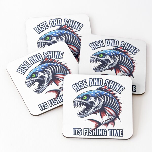 Item preview, Rise and Shine, It’s Fishing Time - Patriotic Angler Design designed and sold by WayoftheWater.