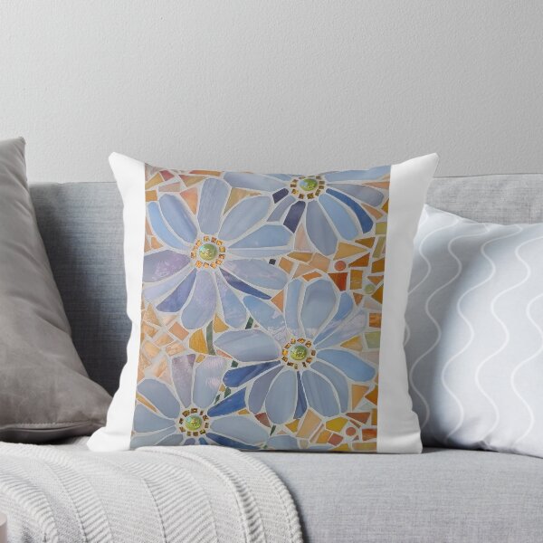 Item preview, Pale Japanese Anemones on a golden background  designed and sold by suespaintroom.