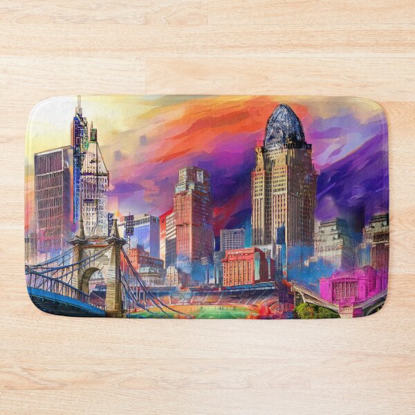 Item preview, Cincinnati Cityscape – Bold Graffiti-Inspired Abstract Art designed and sold by Phat Dog Designs .
