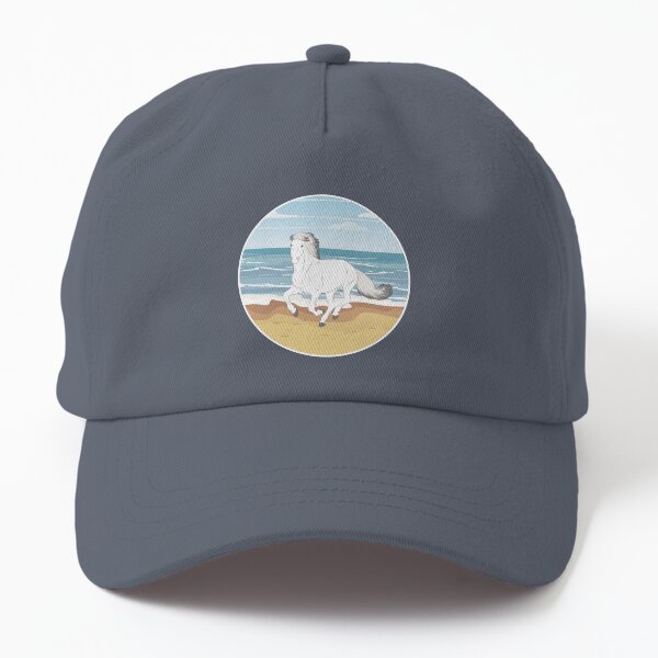 Aperçu de l'œuvre Camargue, cheval gris clair avec paysage, cheval sauvage, races de chevaux de France créée et vendue par WebEquitation®.