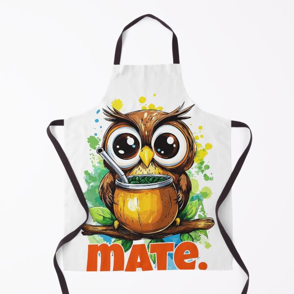 Item preview, Cute Owl Drinking Yerba Mate – Funny Argentina Mate Lover Design designed and sold by flamini.