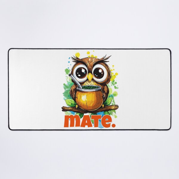 Item preview, Cute Owl Drinking Yerba Mate – Funny Argentina Mate Lover Design designed and sold by flamini.