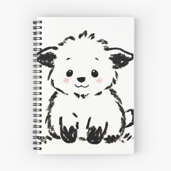 Item preview, Dibujo artístico de tinta de gato esponjoso designed and sold by SunkenCost.